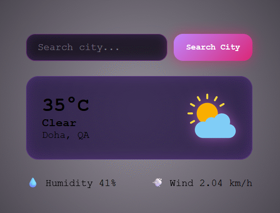 Weather App Preview
